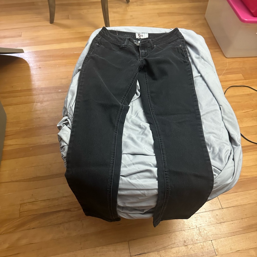 SO Women's Black Straight Leg Jeans